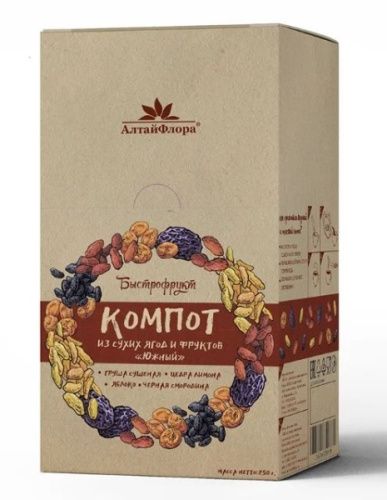 Компот из сухих ягод и фруктов Быстрофрукт Южный Алтайфлора 250г