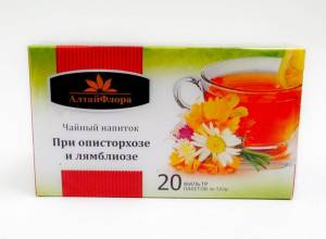 Бады Алтайфлора напиток чайный при описторхозе и лямблиозе 20 фильтрпакетов