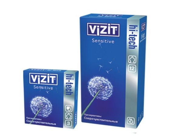 Презервативы Vizit №12 Hi-Tech сверхчувствительные фотография