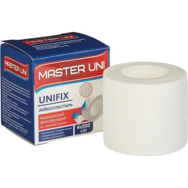 Лейкопластырь Master Uni Unifix 4*500 тканевая основа фотография