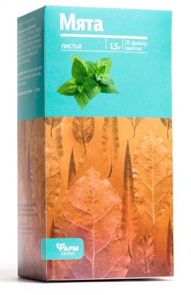 Мяты листья, 20 фильтр-пакетов фотография