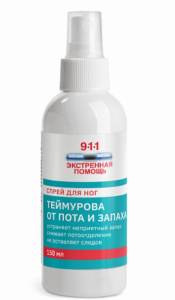 Спрей Теймурова для ног от пота и запаха "911 экстренная помощь" Мирролла 150мл